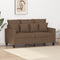 vidaXL - Tweezitsbank - 120 - cm - stof - bruin