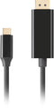 Lanberg CA-CMDP-10CU-0030-BK - Adapter USB C naar DisplayPort - 4K 60 Hz - Zwart