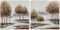 Schilderij Home ESPRIT Bomen Cottage 80 x 3 x 80 cm (2 Stuks)