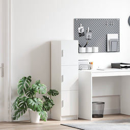 vidaXL - Highboard - Wit - 31,5x32x124 - cm - Gelaagd - hout