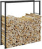 vidaXL - Haardhoutrek - 110x30x116 - cm - staal - zwart