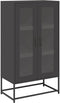 vidaXL - Hoge - kast - 68x39x123 - cm - staal - zwart