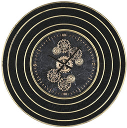Home ESPRIT - Muurklok - Zwart Gouden Metaal Kristal 108 X 8,5 X 108 cm