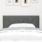 vidaXL - Hoofdbord - met - Diamantblokken - in - Donkergrijs - - - 90 - cm - - - Stof