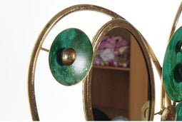 Decoratieve figuren DKD Home Decor Spiegel Gouden Metaal Groen (62 x 9 x 53.3 cm)