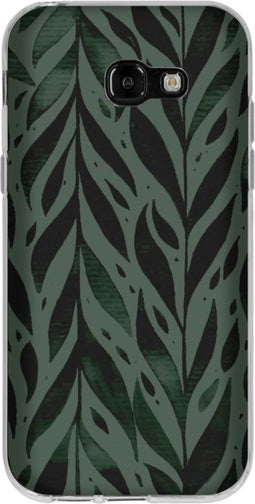 Hoesje Geschikt voor Samsung Galaxy A5 (2017) Hoesje Siliconen - Design Backcover siliconen - Meerkleurig / Green Leaves