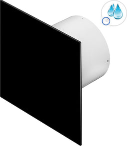 Awenta SYSTEM+ Silent - Badkamerventilator Ø125 mm - Timer en vochtsensor - Zwart glans