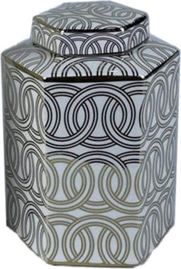Tibor DKD Home Decor Porselein Gouden Wit Orientaals (17 x 15 x 24 cm)