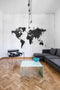 MiMi Innovations Giant Houten Wereldkaart - Muurdecoratie - 280x170 cm - Zwart