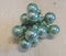 Kerstballetjes glasballetjes groen glans
