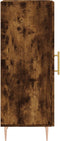 vidaXL - Dressoir - 34,5x34x90 - cm - bewerkt - hout - gerookt - eiken
