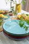 CABANAZ - bord, keramiek, FONDUE PLATE, blauw