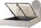 Bed met opbergruimte Gebreid velours MOISSAC 180 x 200 cm Grijs/beige