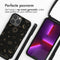 iMoshion Hoesje Geschikt voor iPhone 13 Pro Max Hoesje Met Koord - iMoshion Siliconen design hoesje met koord - Zwart / Sky Black