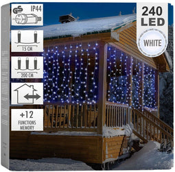 DecorativeLighting Gordijnverlichting - 240LED - 225x150cm - koel wit