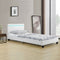 Juskys Verona - Gestoffeerd Bed - LED Verlichting - Wit - 90 x 200 cm