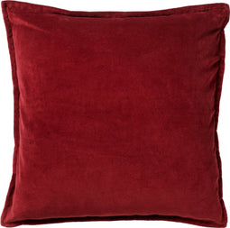 Dutch Decor CAITH - Kussenhoes 50x50 cm - 100% katoen - velvet - lekker zacht - Merlot - rood - met rits - zonder binnenkussen