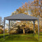 Partytent 3x3 - grijs - 9,7 kg - afneembare zijpanelen