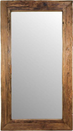 HSM Collection-Rechthoekige Spiegel Rustiek-200x3x100-Naturel-Teak