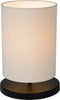 Atmooz - Tafellamp Kyle - Slaapkamer / Woonkamer - Industrieel - Zwart en witte kap - Hoogte 30cm - Metaal
