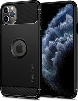 Spigen Rugged Armor - Soft case - Schokbestendig - Zwart (iPhone 11 Pro Max)