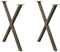vidaXL - Eettafelpoten - 2 - st - X-vormig - 80x(72-73) - cm - staal - naturel