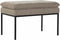 Voetensteun DKD Home Decor Bruin Zwart Polyester Ijzer (60 x 40 x 42 cm)