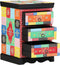 vidaXL - Meerkleurige - Lade - Kast - - - 40x40x60 - cm - Massief - Mango - Hout
