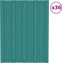 vidaXL - Dakpanelen - 36 - st - 80x45 - cm - gegalvaniseerd - staal - lichthoutkleurig