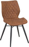 LISLE - Eetkamerstoel - Bruin - Polyester
