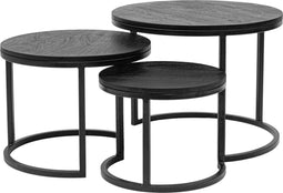 Kick salontafelset Dana - zwart