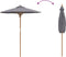 vidaXL - Donkergrijze - Tuinparasol - 180x230 - cm - in - Bamboe