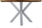 HSM Collection-Ronde Eettafel Fishbone-120x120x76-Naturel/Wit-Eiken/Metaal
