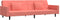 vidaXL - Slaapbank - 2-zits - met - 2 - kussens - fluweel - roze