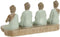 Decoratieve figuren Home ESPRIT Wit Groen Boeddha Orientaals 24 x 9 x 11 cm (2 Stuks)