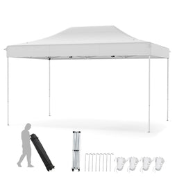 Coast Instant Partytent 300 x 445 cm - Verstelbare Hoogte - Waterafvoer - Beige