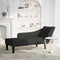 vidaXL - Chaise - longue - met - rechterarmleuning - fluweel - zwart