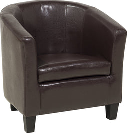 Fauteuil BORWICK Kunstleer Donkerbruin