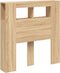 Hoofdeinde met LED 100x18,5x103,5 cm bewerkt hout sonoma eiken
