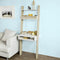SoBuy FRG111-WN - Boekenplank met Bureau - Wandmodel MDF/Spaanplaat - 40 x 65 x 176 cm - Wit/Naturel