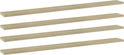 vidaXL - Wandschappen - 4 - st - 100x10x1,5 - cm - spaanplaat - sonoma - eikenkleurig