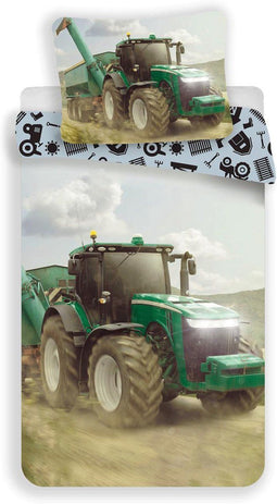 Traktor Dekbedovertrek - 140 x 200 + 70 x 90 cm - Katoen
