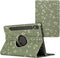 imoshion Tablet Hoes Geschikt voor Samsung Galaxy Tab S9 11.0 inch - imoshion 360° Draaibare Design Bookcase 2.0 - Groen /Green Flowers