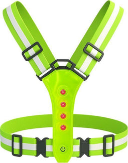 Nuvance Hardloopvest - Reflecterend Hardloopvest - 360 Graden Reflectie - LED Verlichting
