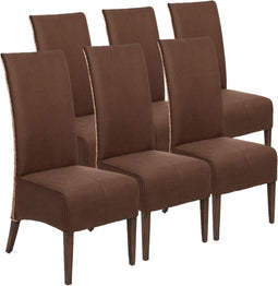 SVJ Eetkamerstoelen - 58x47x105 cm - Rotan - Bruin - Set van 6