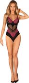 Obsessive - Rosenty Teddy - Zwart/Paars