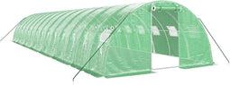 vidaXL - Tuinkas - met - stalen - frame - 56 - m² - 14x4x2 - m - groen