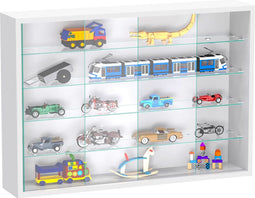 Vitrinekast staande hangende wandvitrine - schuifdeuren - 75 x 55 x 14 cm