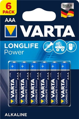 Varta Longlife Power - AAA Batterijen - 6 stuks - Blauw (6 stuks)