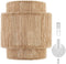 tectake® Wandlamp Lignea Lux - Muurlamp Boho Stijl - Jute - 40W - 12 x 23 x 25,5 cm - E14 - IP20